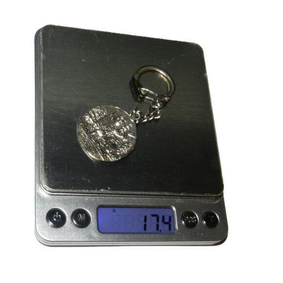 Mexico Sterling Silver San Cristobal Religious Medal Key Chain Protegenos - Picture 11 of 15